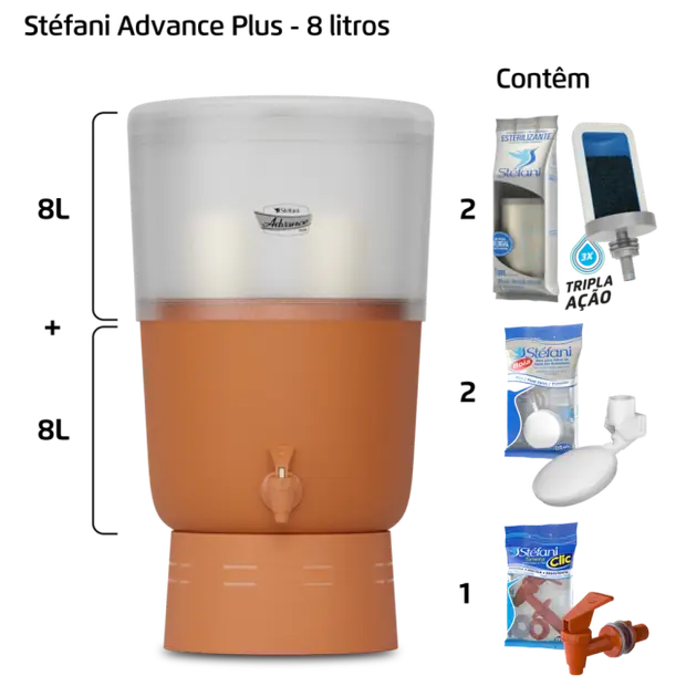 Filtro Advance Plus - 8 litros - 2 velas